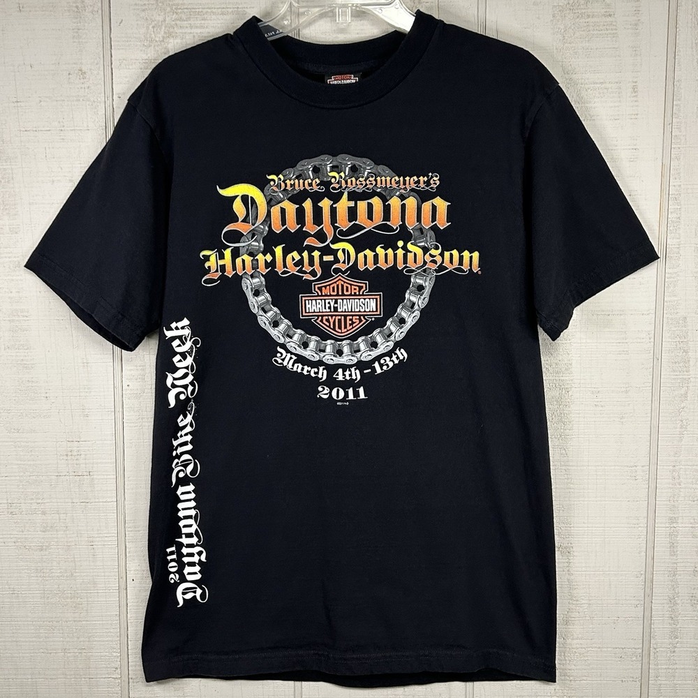Harley Davidson Mens Y2k T Shirt M Cotton Daytona Beach FL Bike Week